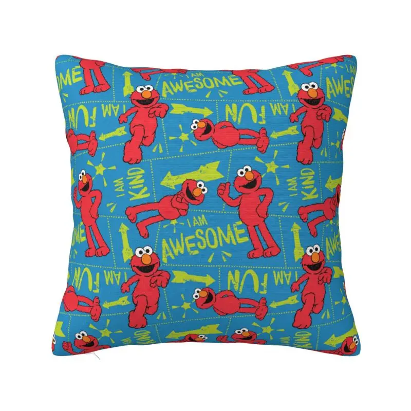 Custom Sesame Street Manga Throw Pillowcase Cookie Monster Luxury Cushion Cover Car Pillowcase