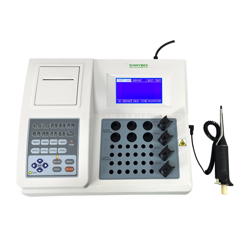 SY-B031-4 Portable Four Channels Semi-auto Coagulation Analyzer Automatic Biochemistry Analysis Clinic Lab Equipment