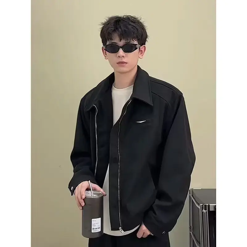 

Свободный крой, мужская одежда на весну и осень, уличная одежда, Гонконг, Harajuku, корейская версия, модная верхняя одежда, пальто