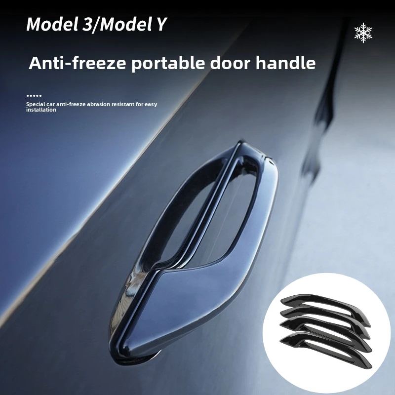 

Автомобильная дверная ручка против льда для Tesla Model Y/3/3 + Highland 2024, практичные автомобильные детали, аксессуары для дверных ручек с защитой от мороза
