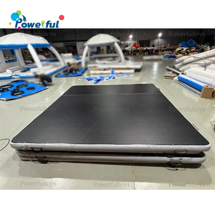 All Black Wrestling Air Mat Drop Stitch Inflatable Air Track Floor Gymnastic Fighting Air Mattress