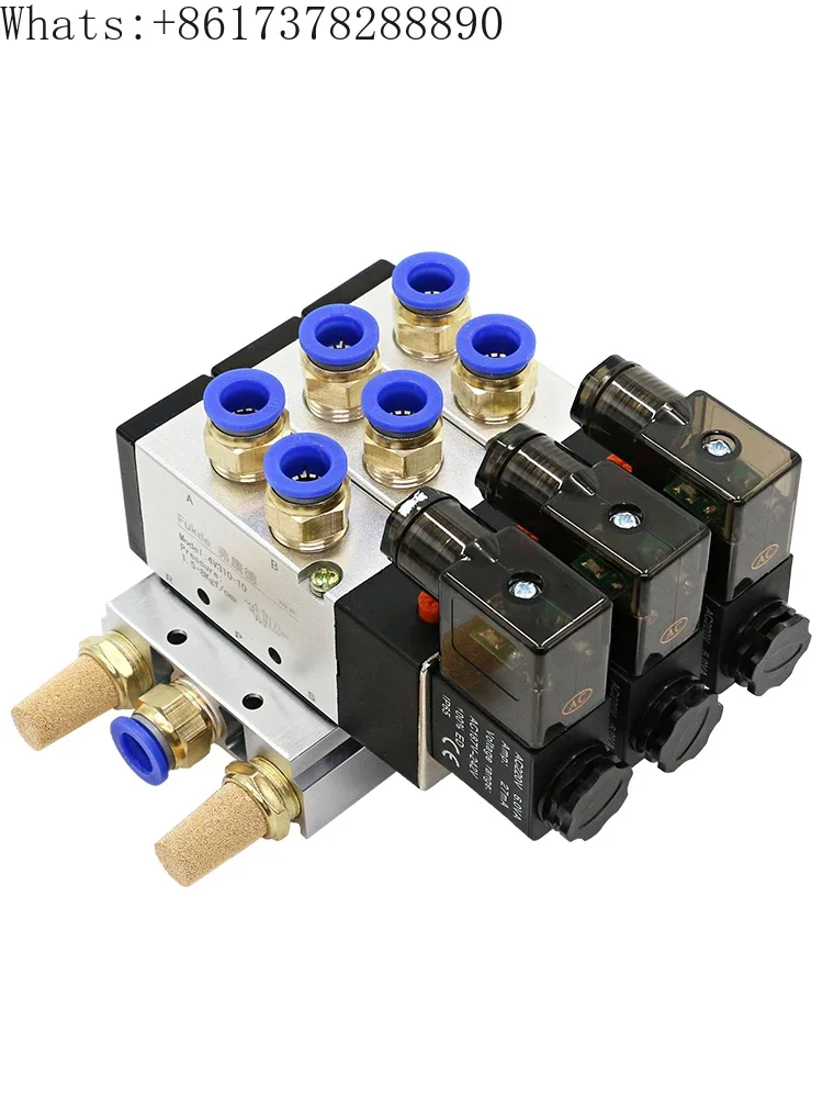 Pneumatic electromagnetic control 24V valve 220V  group valve island 4V310-10 cylinder controller 4V410-15