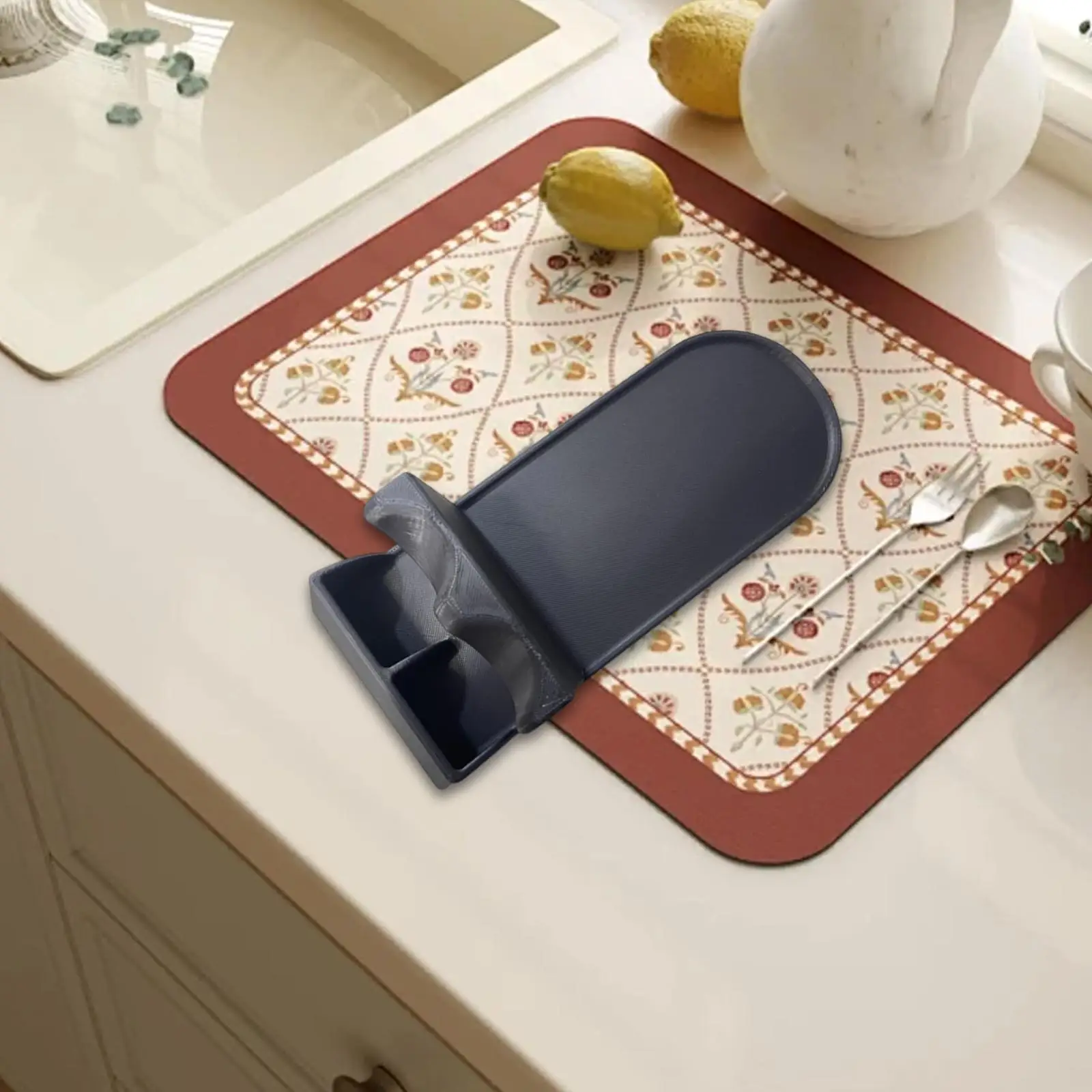 

Kitchen Utensil Holder Keep Tidy Multipurpose Practical Small Easy to Clean Spoon Rest Stand Tableware Support Housewarming Gift