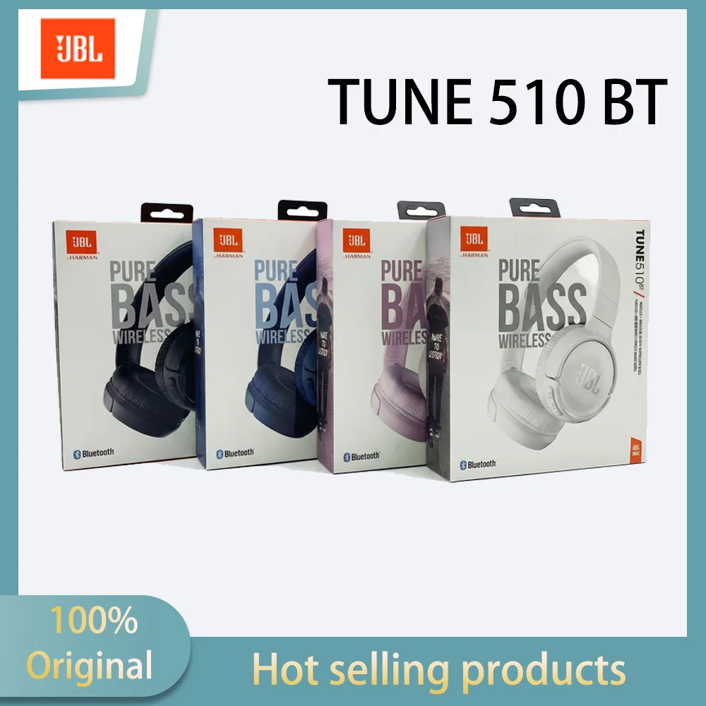 

Беспроводная Bluetooth-гарнитура JBL Tune 510 BT с технологией PureBass, быстрой зарядкой и длительным временем работы от аккумулятора, спортивные наушники