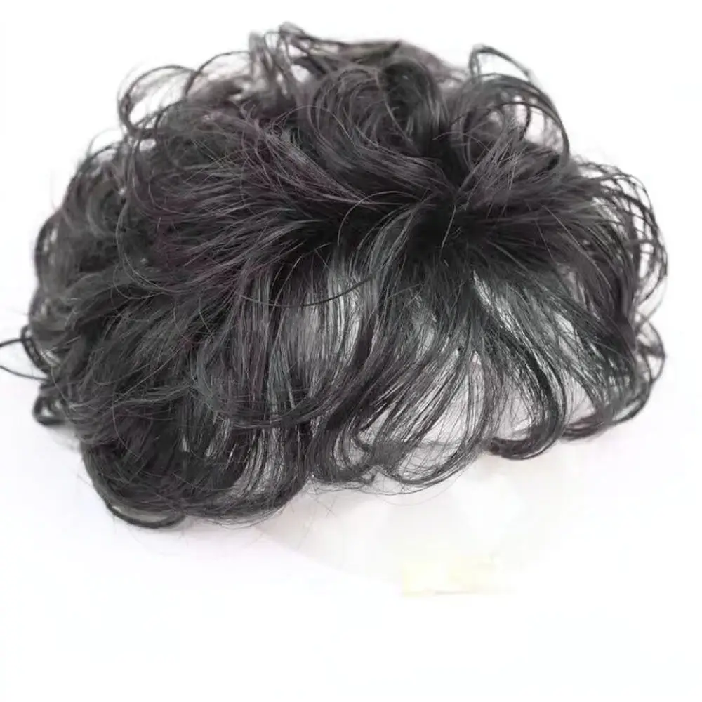 Women Hair Topper Synthetic Fiber Wiglet Natural Looking Volumizing Hair Extension For Thinning Hair Gray Coverage