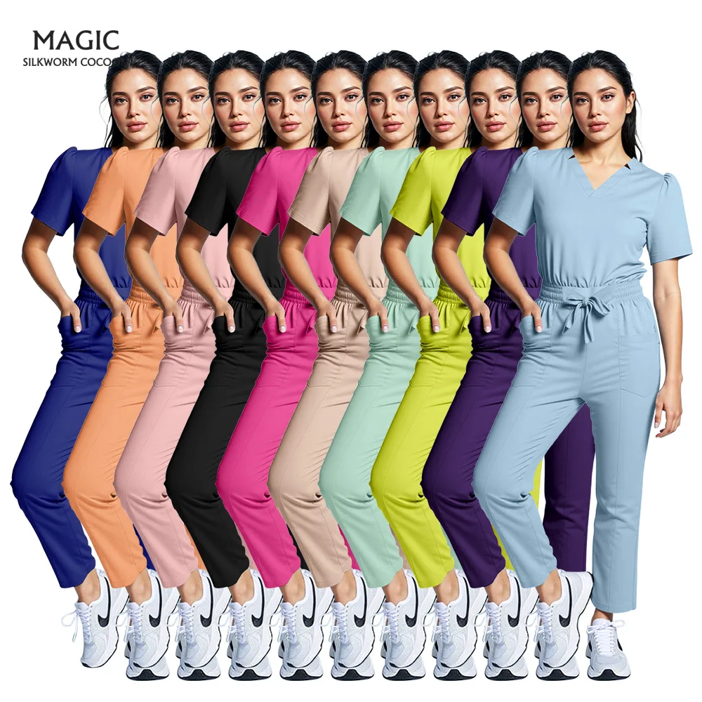 

Dental Clinic Oral Doctor Uniform Women Pharmacy Workwear Hospital Nurse Uniform Scrubs Work Clothes Medical Scrub Set Wholesale