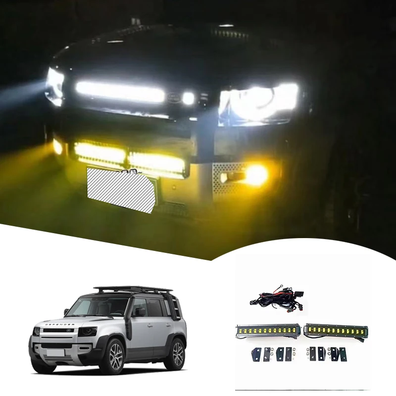 

High Quality grill guard lights car front bumper lights lip rear bumper diffuser For land Rover defender 2020 2021 2022 2023