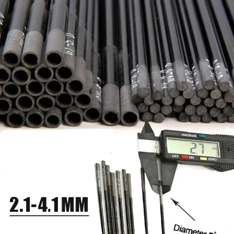 2.2mm-4.1mm 5 Pieces 80cm Fishing Rod Tip Spare Sections Taiwan Fishing Rod Full Size Solid Hollow Carbon Rod Accessories Sturdy