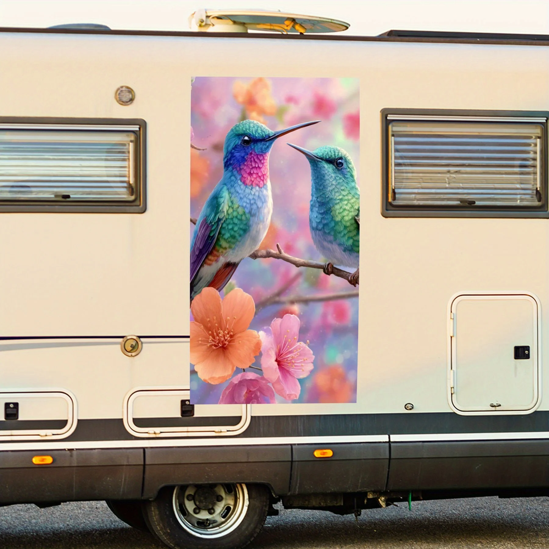 

Колибри - виниловая наклейка на заднюю часть автофургона, водонепроницаемые самоклеящиеся виниловые наклейки для хвоста и бампера автомобиля, украшение - защита