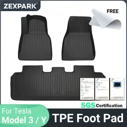 3D Foot Pad For Tesla Model Y Model 3 Custom Floor Liner Fully Surrounded Floor Mats Waterproof Snowproof Non-Slip Carpet Gift