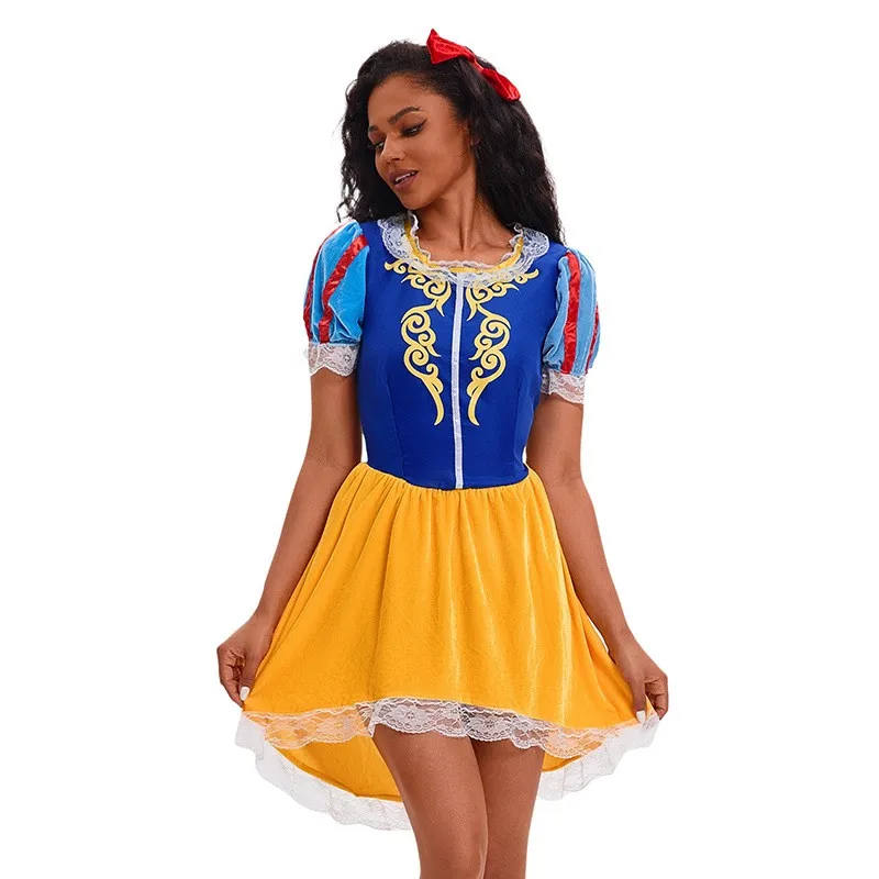 

2025 New loween Snow White Dr Cospaly Stage Performance Costume Role-plang Outfit Women's Traditional Ethnic Stage Co...