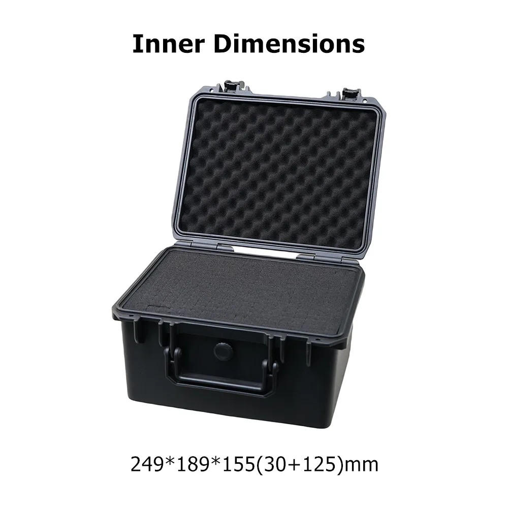 Tool Case Internal 249x189x155mm IP67 Waterproof Tool Box With Foam Plastic Hard Case For Drone Camera Protective Case Toolbox