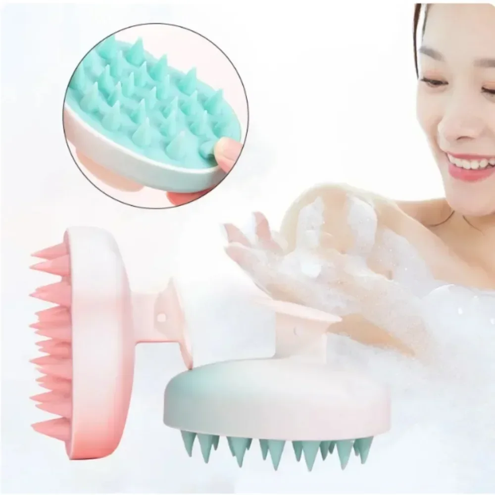 Portable Gradient Shampoo Brush Scalp Massage Comb Shampoo Comb Body Massage Brush Bath Brush Salon Hair Tools