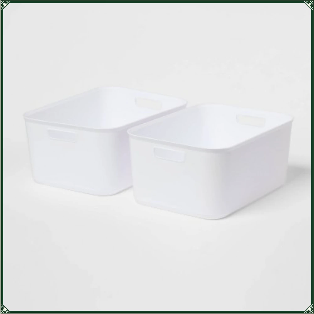 

12,5-литровый контейнер для хранения Brightroom, белый, 2 шт. - Brightroom