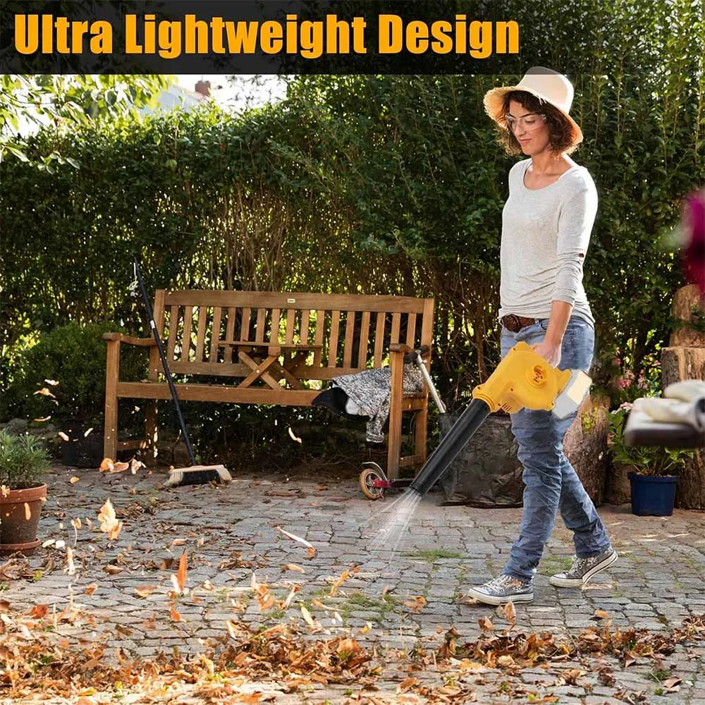 Беспроводная воздуходувка для листьев Dewalt, аккумулятор 20 В, электрическая воздуходувка для рабочей площадки, электрическая воздуходувка и пылесос с ручкой 2-в-1