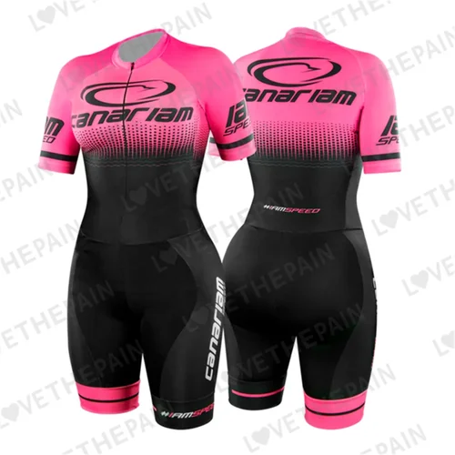 Traje de patines para mujer, traje de patín en línea para triatlón profesional Licra Speed, cómodo traje de velocidad de patinaje rápido para verano