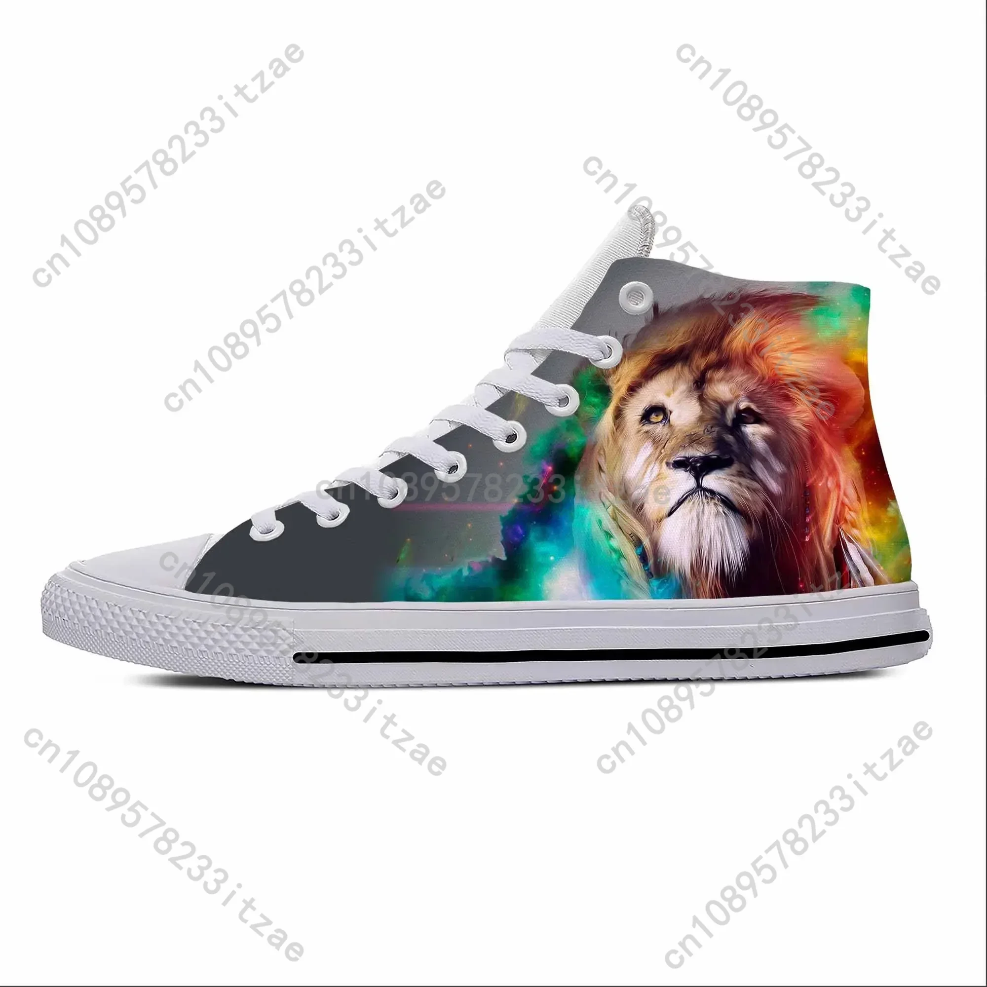 

Hot Cool Anime Cartoon Manga Rock Galaxy Lion Animal Latest Shoes High Top Lightweight Men Women Sneakers Summer Board Shoes