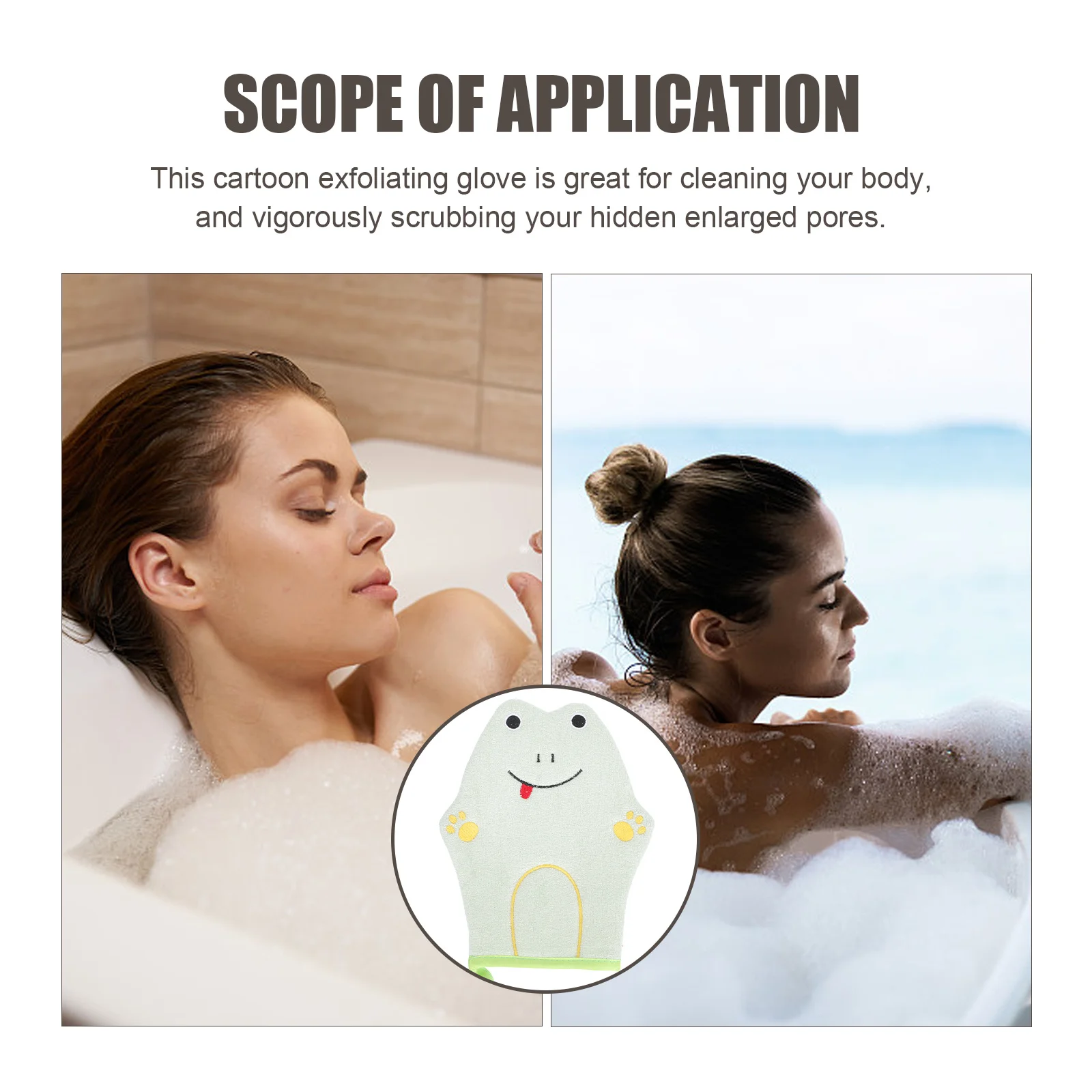 

2Pcs Cute Bathing Gloves with Exfoliating Texture Ideal for Back Cleaning Rubbing Towels for Traveling Kids Showering Essential