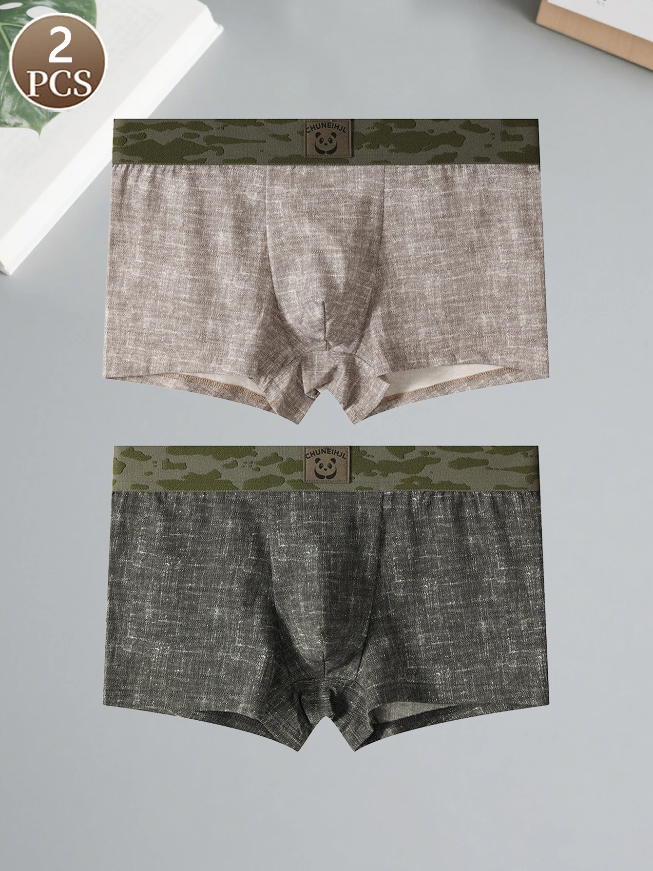 

2 шт. мужские трусы-боксеры однотонные модные хлопковые мужские простые повседневные спортивные трусы со средней талией удобные мужские трусы