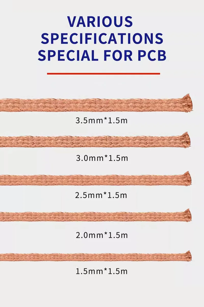 MECHANIC R350 1.0 1.5 2.0 2.5 3.0 3.5 4.0mm Powerful Solder Wick Electric PCB Board Tin Absorption Pure Copper Desoldering Braid