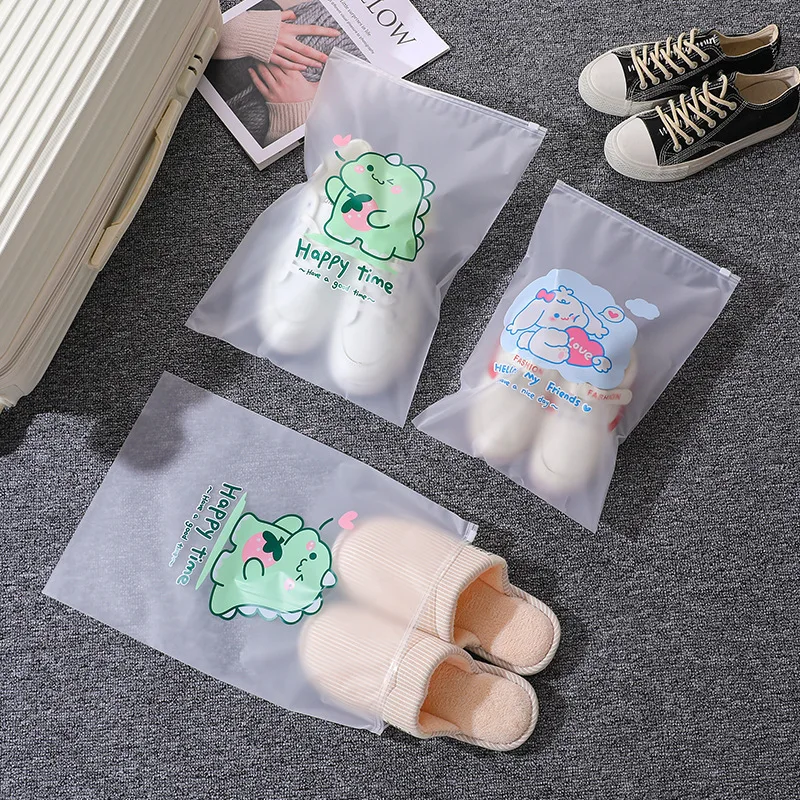 TETP 30Pcs Zipper Bag With Pattern Print Home Travel Clothes Makeup Shoes Blanket Packaging Storage Dustproof For Small Business