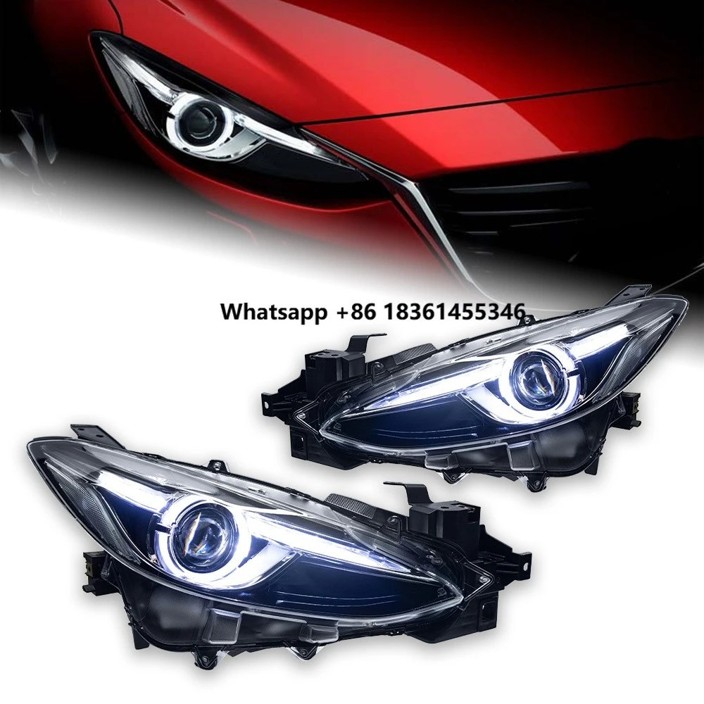

AKD Car Styling for 3 Headlights 2014-2016 Mazda3 Axela LED Headlight LED DRL Hid Head Lamp Angel Eye Bi Xenon Accessories