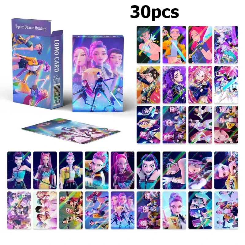 

Popular Cards 92/30pcs Devil Hunter Anime Kpop Laser Card Fashion Small Card Collection Enthusiast Gift
