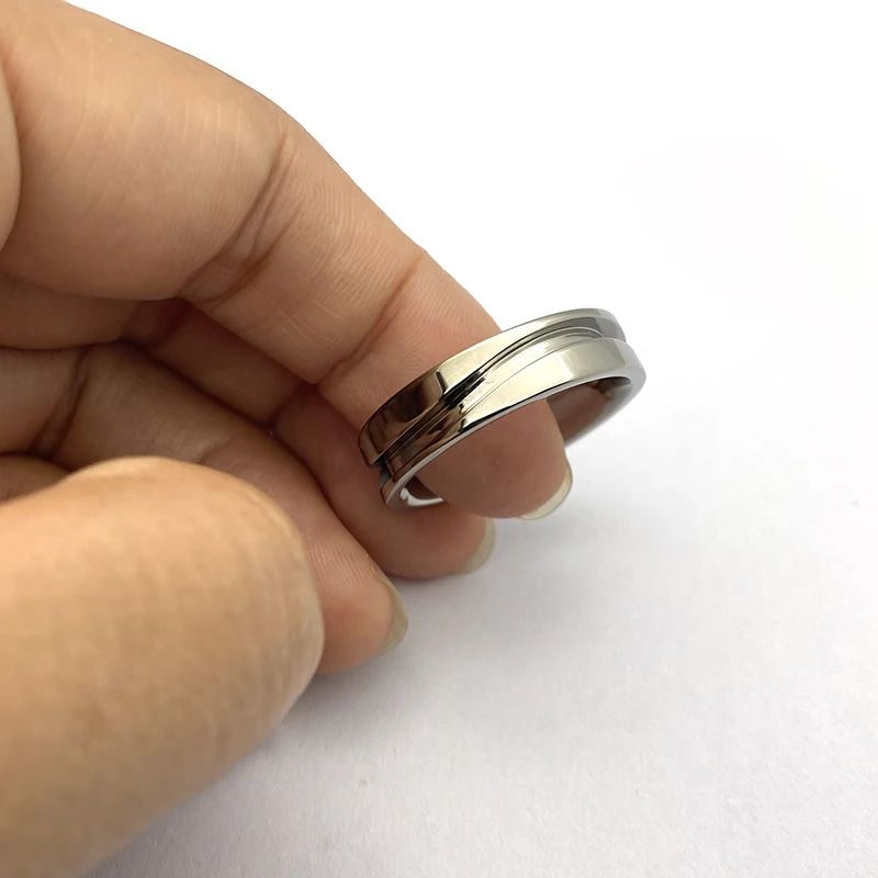 Titanium Wave Channel Blanks for Unique Handmade Rings