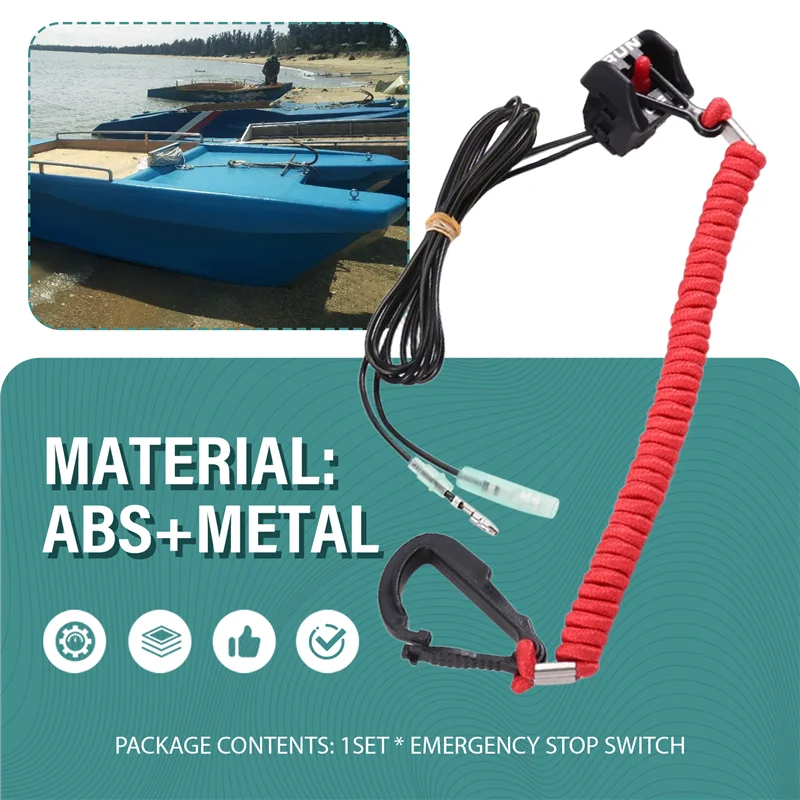 AB96-Tali Pengaman Berhenti Sakelar Pembunuh Perahu 87-19674A07 19674A07 untuk Mercury Mercruiser