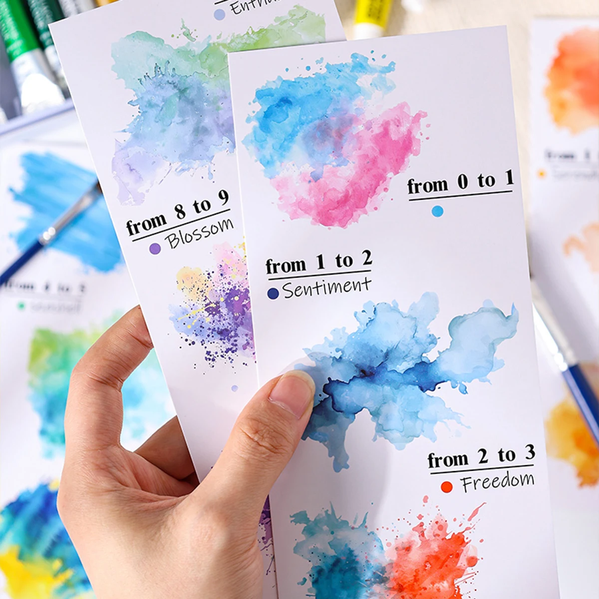 20 ورقة/عبوة من ورق الحرف اليدوية المتدرج بالألوان المائية، وأنماط الأزهار والفراشة، ورق تزيين غير لاصق يمكنك صنعه بنفسك