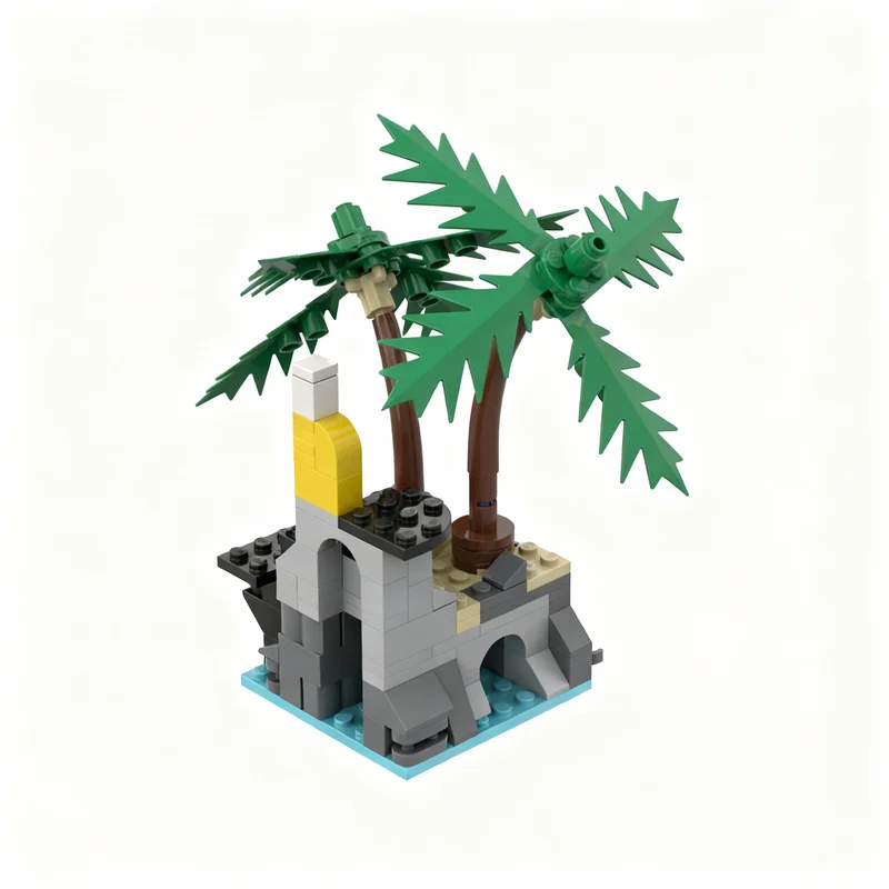 136pcs MOC Eldorado Fortress - Connection Module 1 Pirates Model Building Blocks Construction Education 3D DIY Craft Birthday