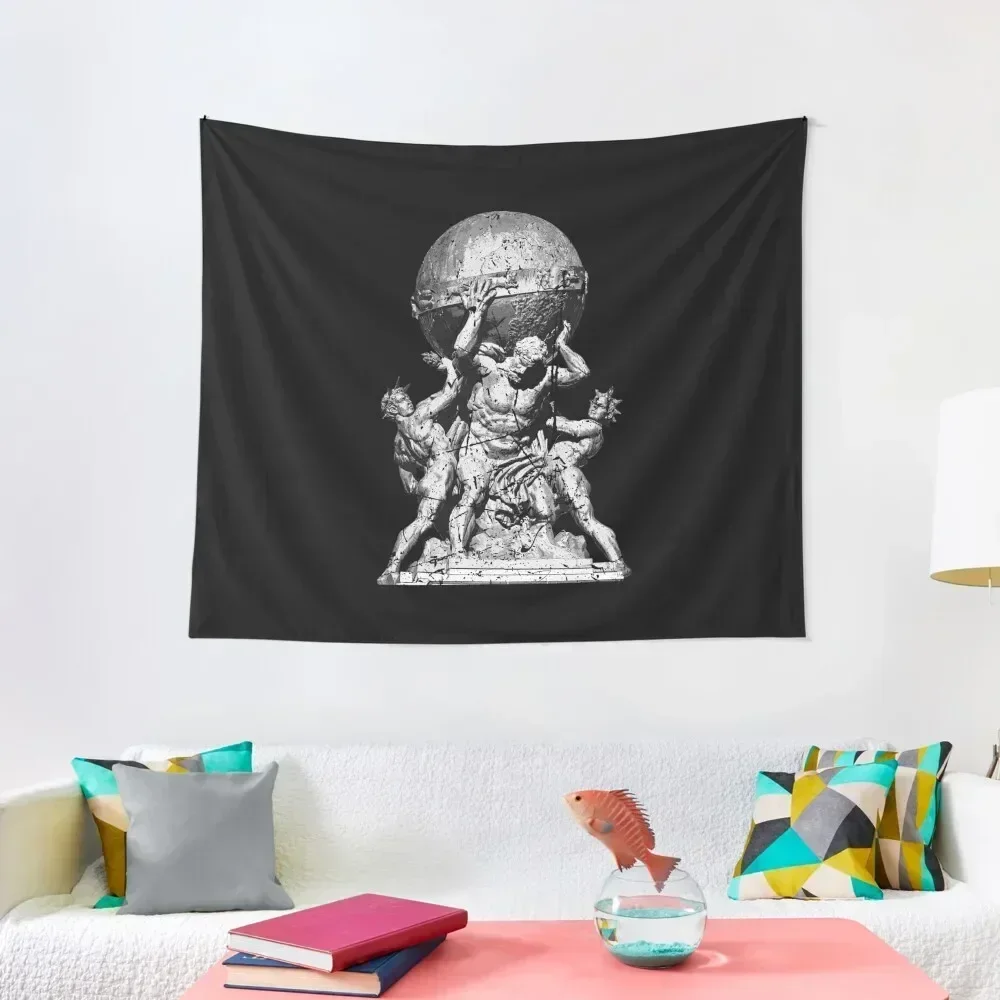 

Atlas Greek Mythology Illustration Greece Greek Gods Tapestry Room Decorations Aesthetic Wall Deco Room Decor Cute Tapestry