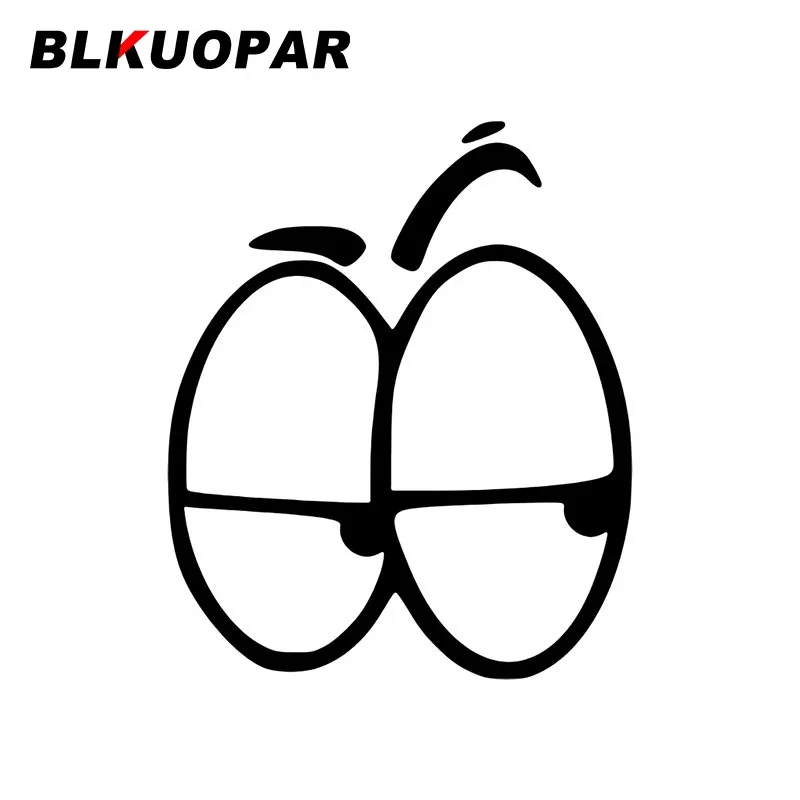 

BLKUOPAR Personality Unfriendly Eye Expression Car Stickers Car Door Protector Decal Air Conditioner Vinyl Funny Graphics Laptop