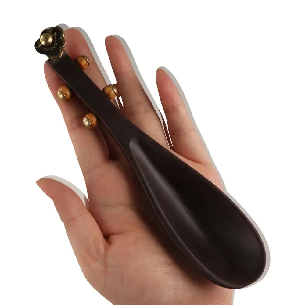 

Kungfu Teaware Ebony Lute Shape Tea Spoon Black Retro Style Pipa Tea Shovel Antiseptic Tea Scoop Tea Lover