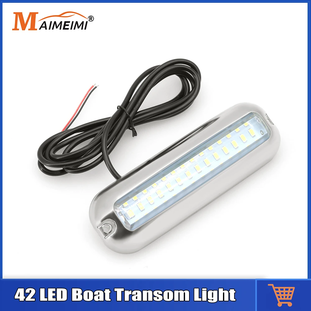

42 светодиодный морской фонарь для яхты, подводный фонарь, 12 В, водонепроницаемый корабль из нержавеющей стали, подводный понтон, транец, аксессуары для лодок