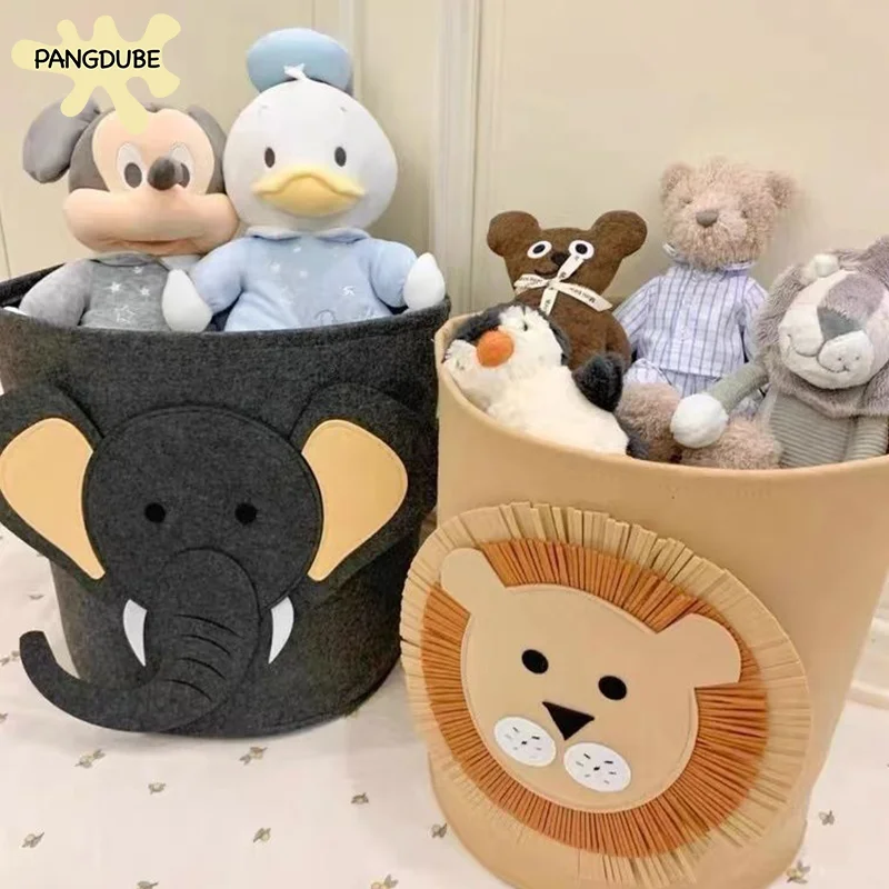 

35*35cm Felt Baby Diaper Stackers & Caddies Storage Bucket for Stuffed Toys Storage Diaper Organizer Basket Diaper Container Box