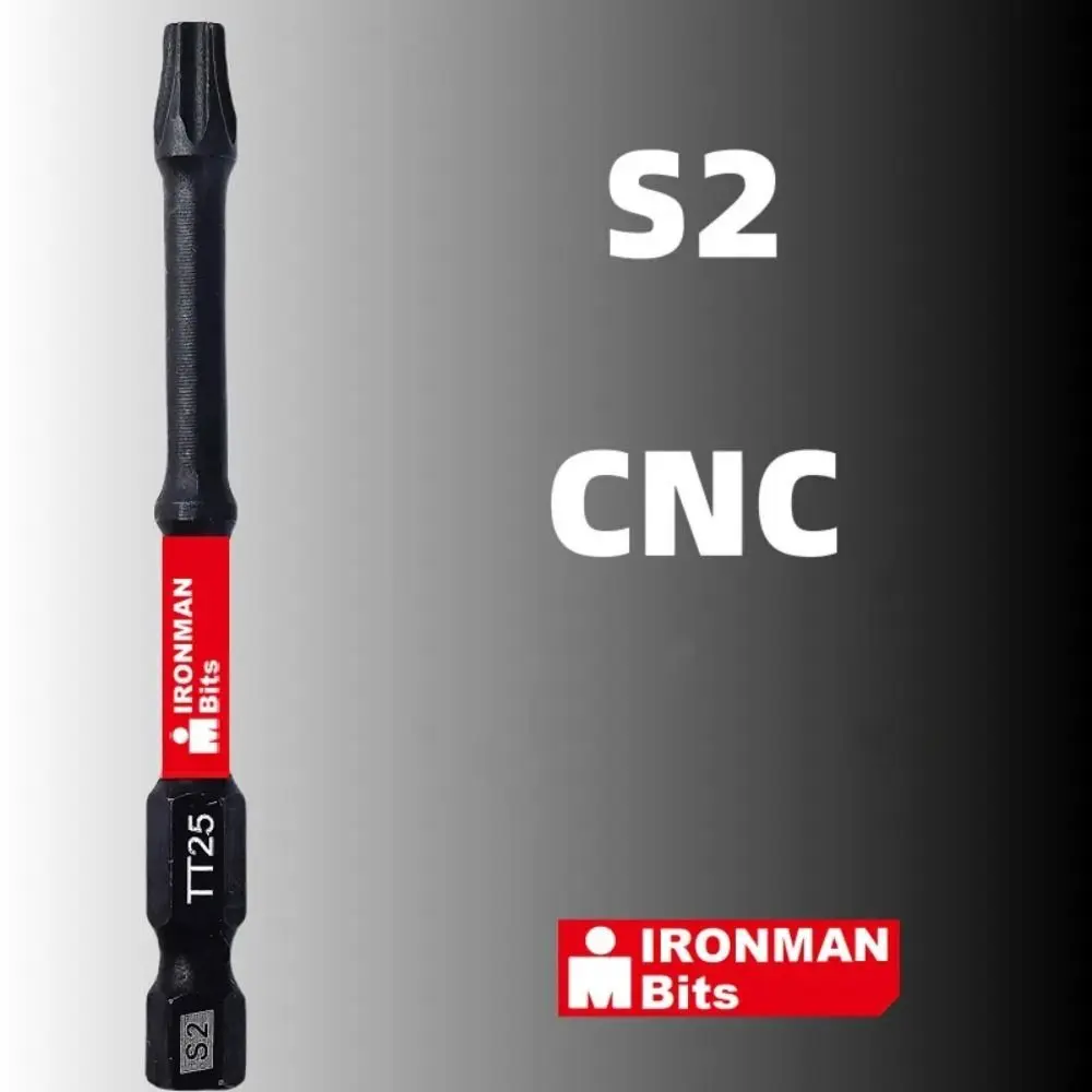 S2 Steel Impact Screwdriver Bits Batch Head Magnetic Electric Drill Bit Driver 25-150mm Length Torx Drive Screwdriver Bits Set