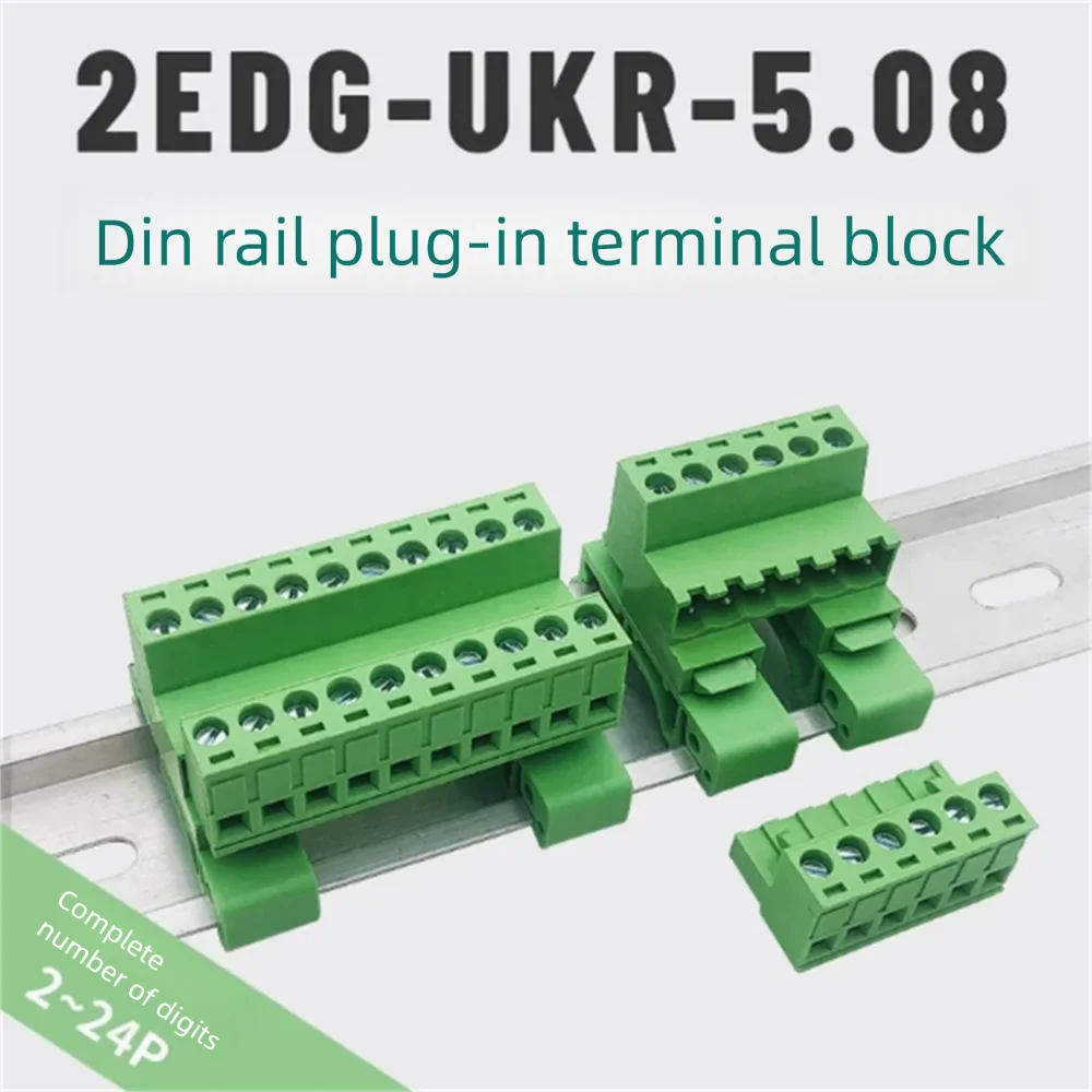 2EDG-UKR-5.08 DIN Rail Plug-in Terminal Block 5.08mm Pitch 2-24P for Electronics And Electrical Engineering