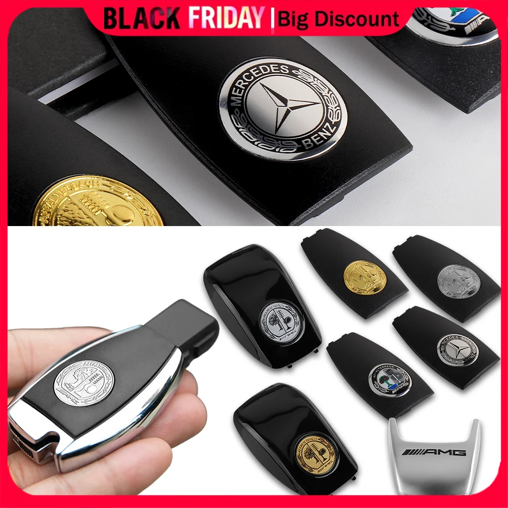 Car Smart Remote Key Cover Key Case Refit Sticker For Mercedes Benz AMG C E S Class E260L E200L E300L C260L E320L GLK E350 W168