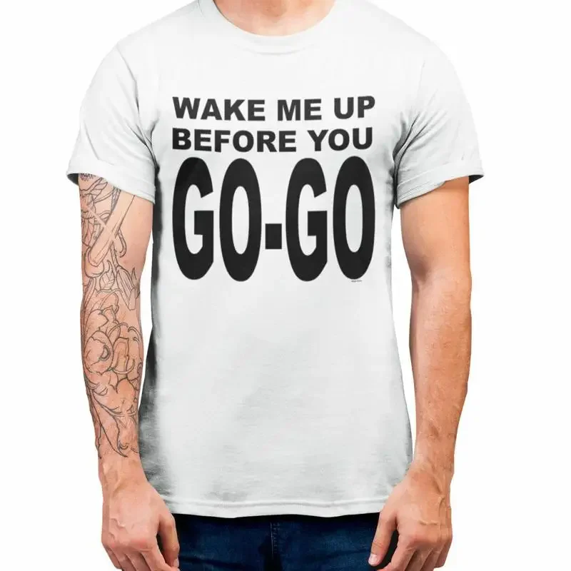 Mens Wake Me Up Before You Go T Shirt Music Wham Fancy Dress 80S