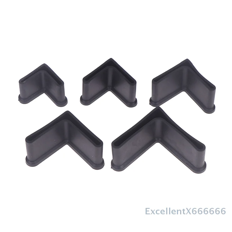 10-Piece L-Shaped Non-Slip Rubber Base Foot Pads, Iron Bed Foot Cover & Slotted Angle Bar Protector, Triangle Shelf Feet