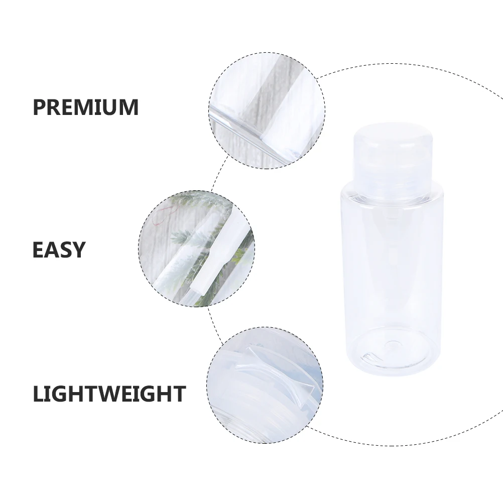 

4 pcs Clear Makeup Remover Bottles Durable Travel Size Portable Empty Plastic Empty Bottles Containers For Storage