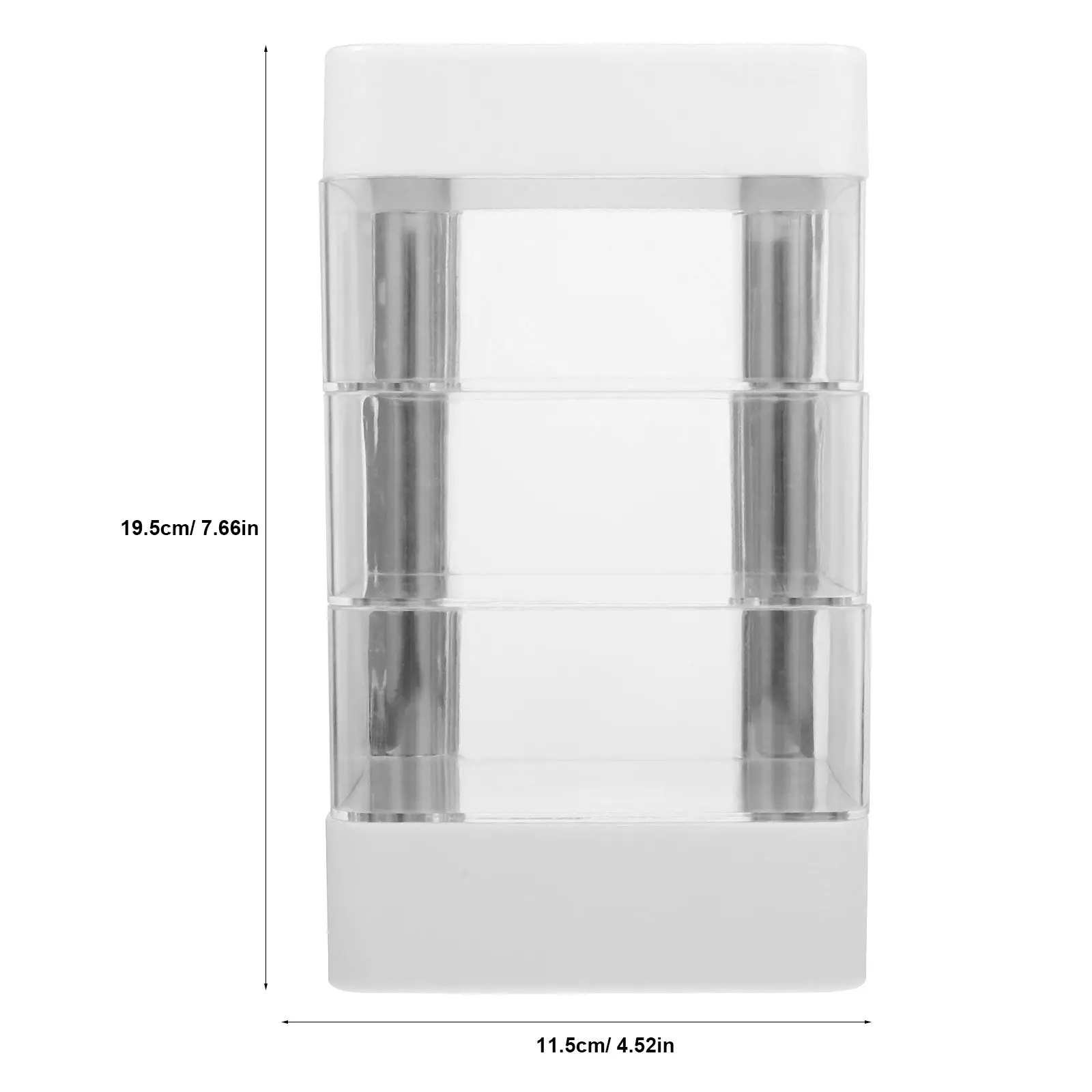 4-Layer Rotating Clear Jewelry Storage Box Multi-Level Earring Organizer Desktop Makeup Display Case Home Jewelry