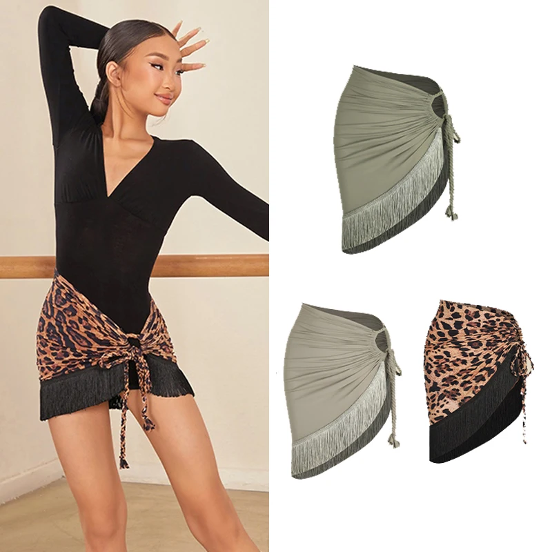 ZYM Girls Latin Dance Performance Skirts Children Samba Chacha Tango Modern Dance Clothes Kids Latin Dance Stage Wear DQS20582