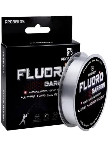 PROBEROS 100M Fluorocarbon Coating Fishing Line 2.2LB-29.3LB Carbon Fiber Monofilament Leader Line Carp Fishing Sinking Line