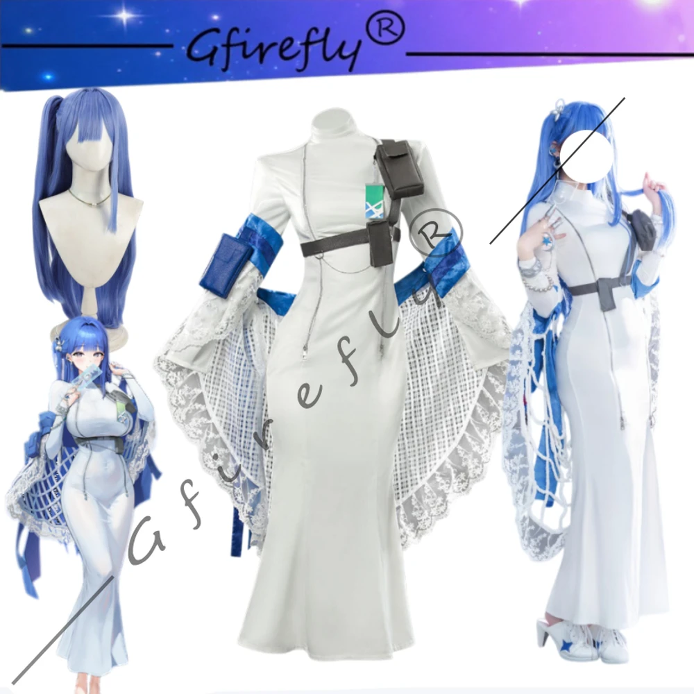 

Arcana White Elegant Exquisite Dress Cosplay Costume Full Set Same Style Adult Women Halloween Carnival Comic Con Party Outfit