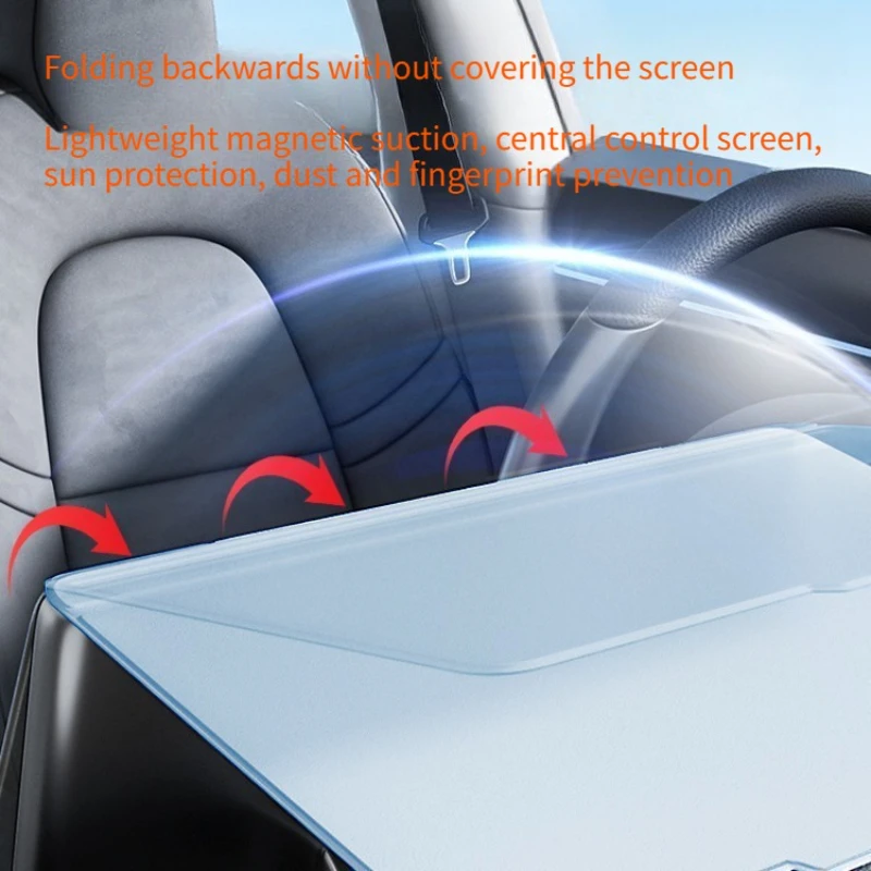 

For Tesla Model 3/Y/3+ Model Y Juniper 2025 Sunshade Screen Protector Waterproof Navigation Dust Case Anti-UV Screen Protectio