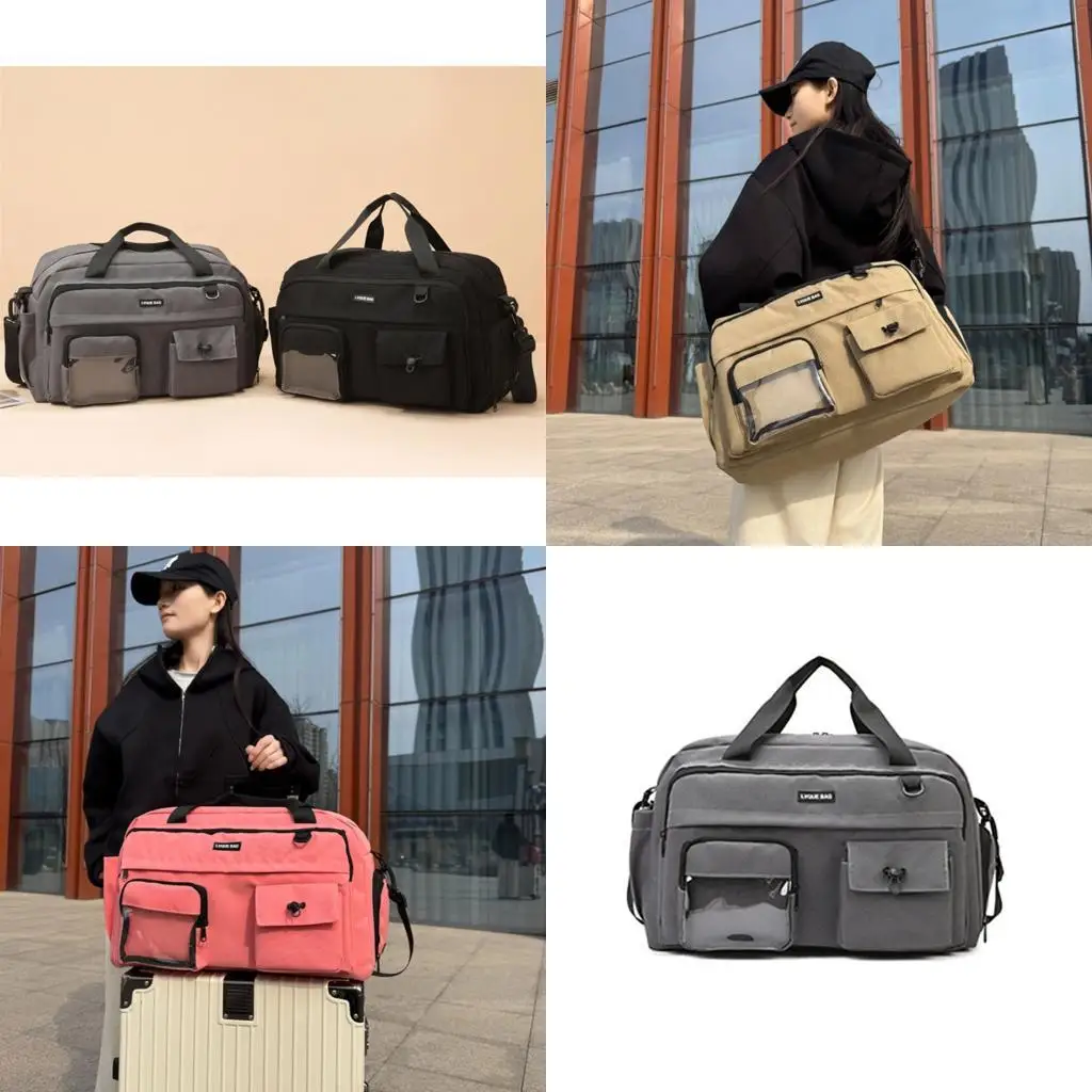 

D46D Large Capacity Travel Duffle Bag Wet Dry Pocket Shoe Compartment Gym Sports Bag