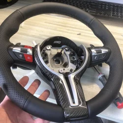 DIY Car Steering Wheel Braid Cover For BMW (M Sport) 3 Series 320d 328i 330i F30 F31 (Touring) F34 2012-2019 Microfiber Leather