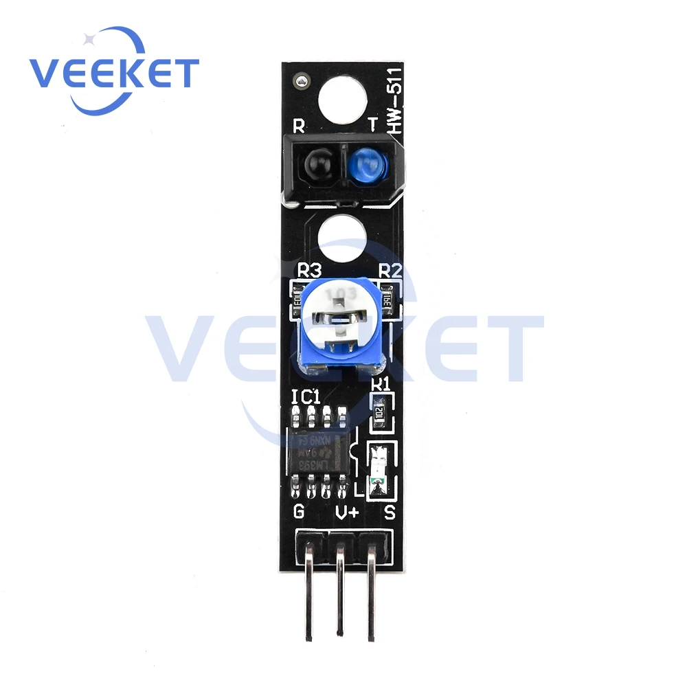 

TCRT5000 Infrared Sensor Module for Smart Car Robot Obstacle Avoidance with High Sensitivity 5V Tracking Probe